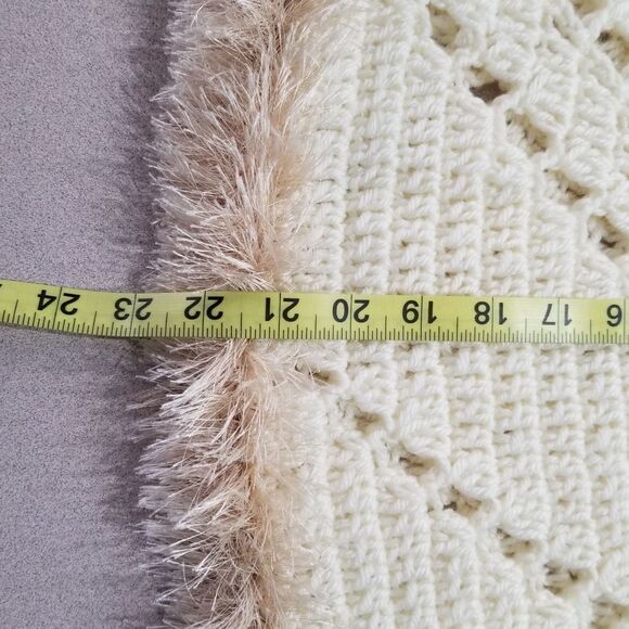 Handmade Crochet Shawl Eyelash‎ Fun Fur Trim - Picture 13 of 13